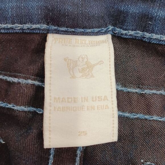 True Religion Serena Women's Skinny Flap Pockets Stretch Jeans Size 25 USA Made - Picture 8 of 16